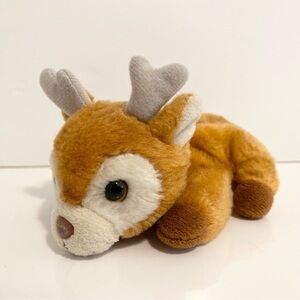 Russ Petooties Reindeer Plush Mini 5” Stuffed Animal Toy Tan Brown White Deer